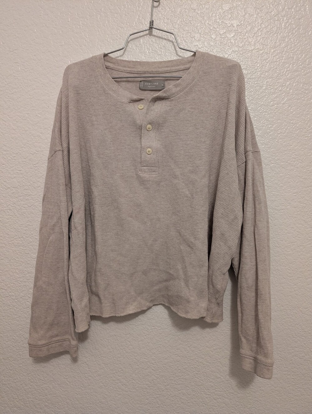 Everlane Waffle Henley Shirt XL